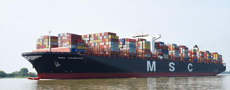 Longest ship MSC Hamburg reached at JNPA