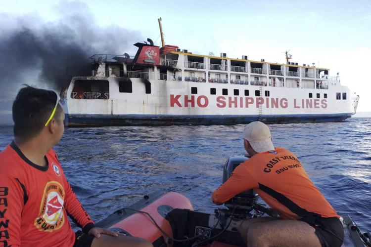 Ship with 120 pax caught in fire