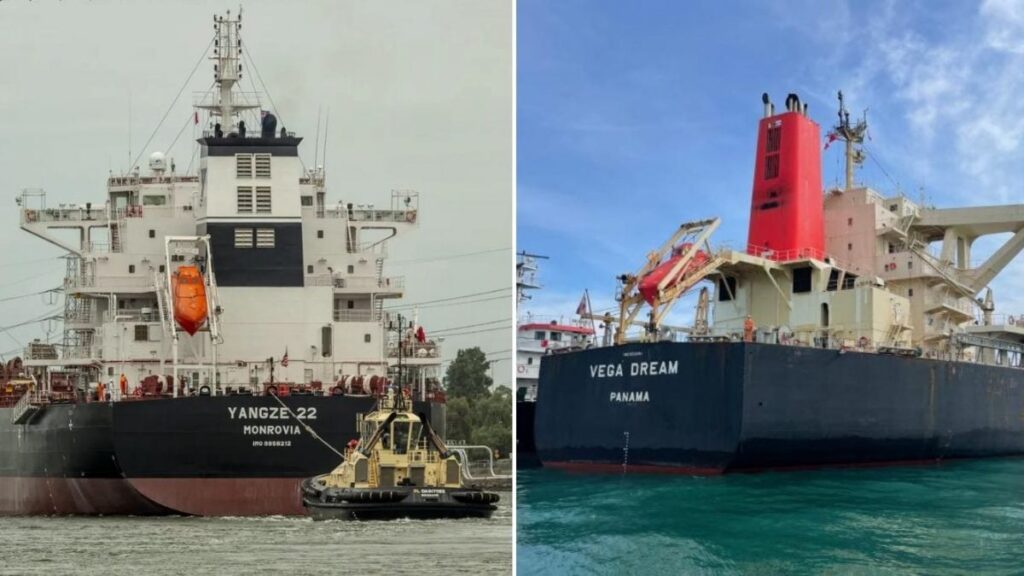 Singapore-Registered Bulk Carrier Collides with Japan-Flagged Ship in Changjiang River